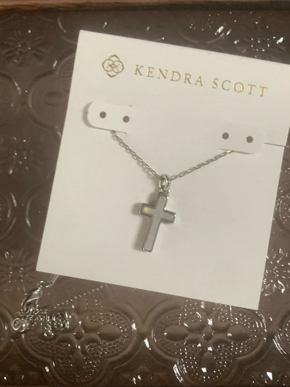 Kendra Scott Kids Silver Cross Necklace - Silver
